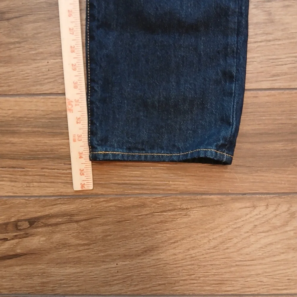 Levi's Jeans Mens 36x36 Blue Denim 501 Dark Wash Button Fly (FITS 34x36)